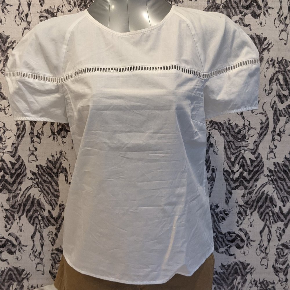 NWT A.L.C. White Cotton Percale Top